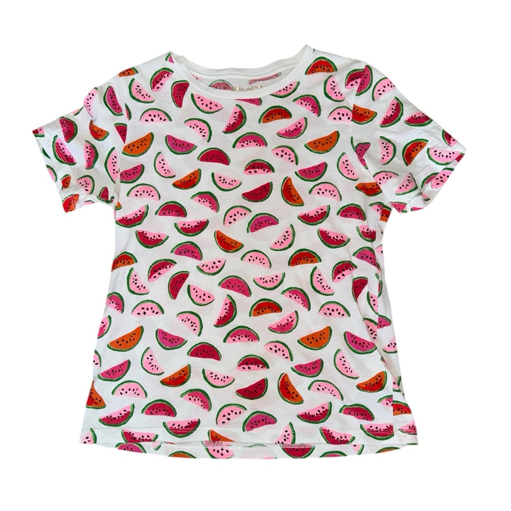 Kate Spade White and Pink Watermelon Print T-Shirt - Women’s Size XS